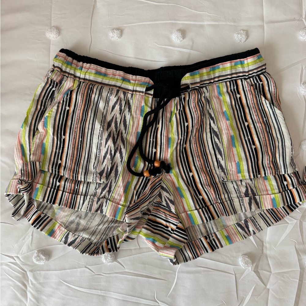 Altar'd State High Waist Black and White Shorts